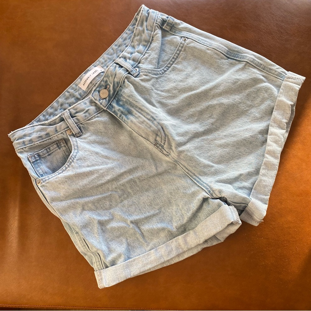 Assembly Label Light Blue Denim Cuffed High-rise Shorts *excellent condition*